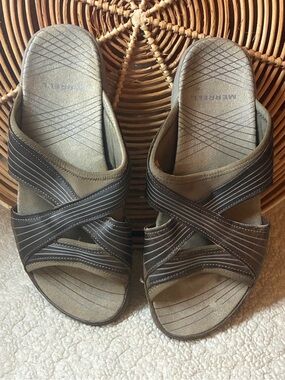 Merrell Women’s Slide Sandals Size 8 Gray Comfort Cushioned Casual